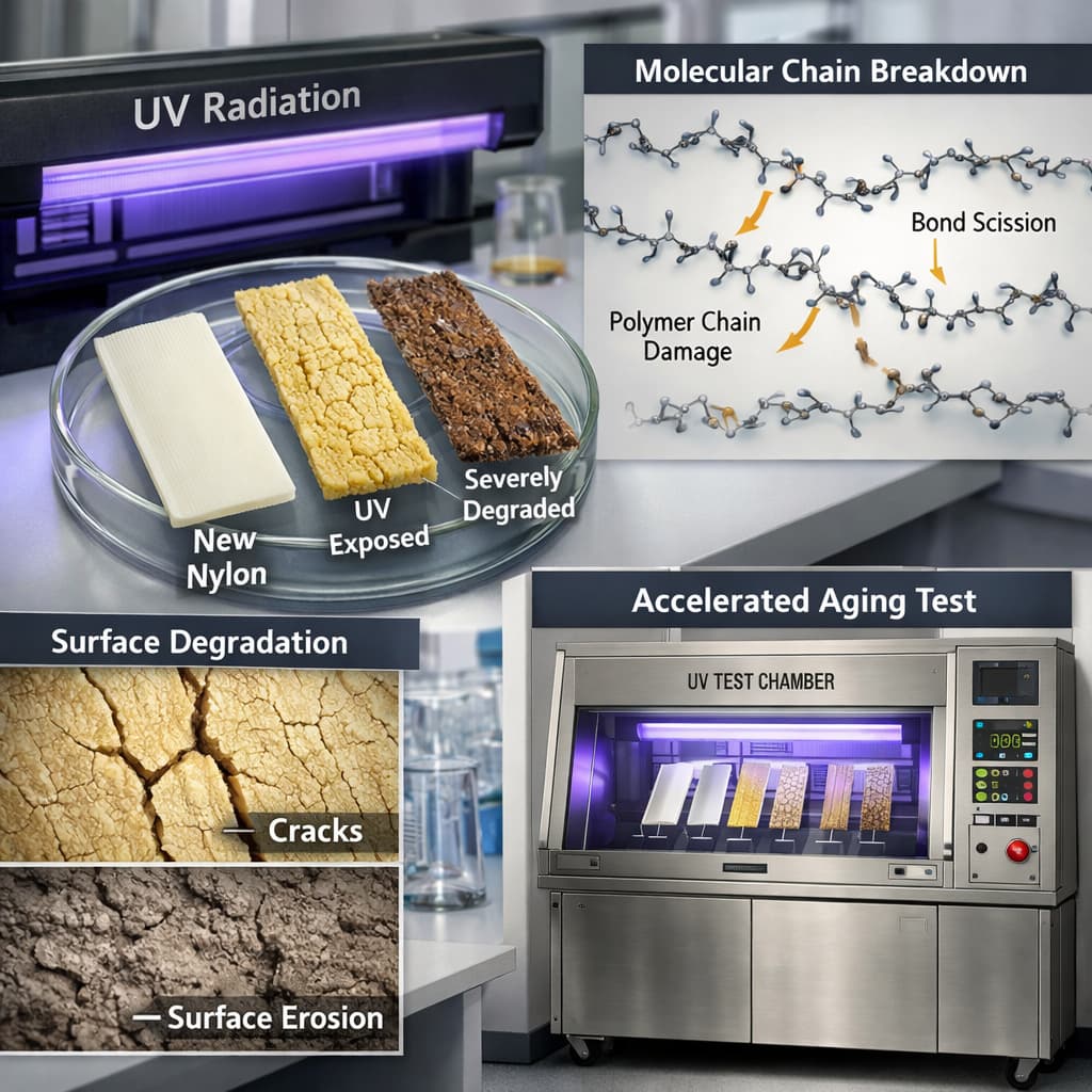 尼龙材料的耐候性测试和紫外线老化模型：如何预测户外使用寿命？