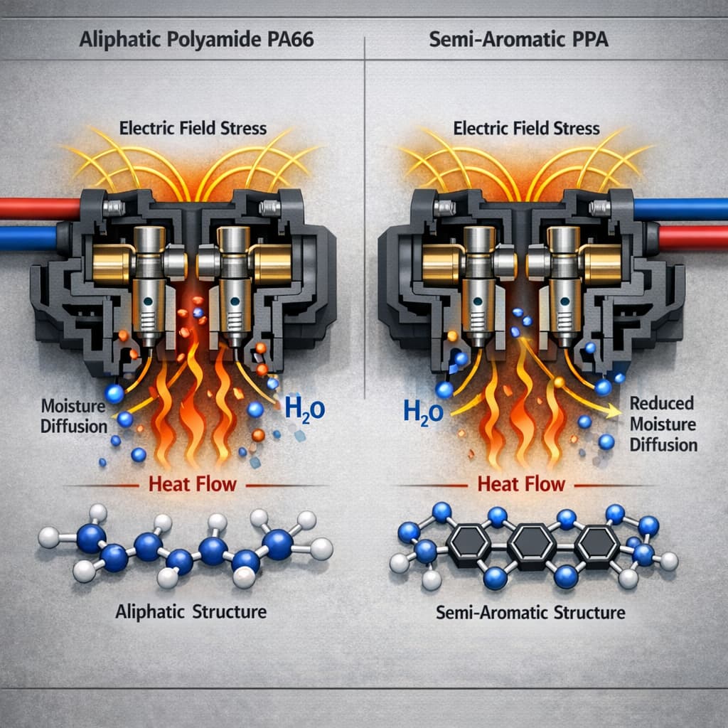 为什么在某些高温电气应用中，PA66 比 PPA 更容易失效？（第二部分）