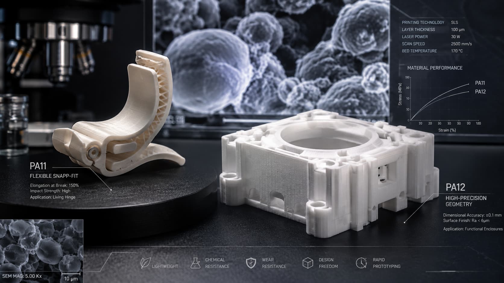 PA11 与 PA12 尼龙粉末：如何为您的 3D 打印项目选择合适的材料 01